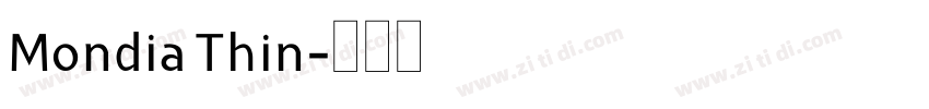 Mondia Thin字体转换